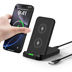 Samsung S24 Ultra Wireless Charger Pad Fast Charging Mat for Galaxy S24 FE Plus S24 S23 FE S22 S21 S20,15W Android Phone Wireless Charger Stand Desk Fast Charging Station for Google Pixel 9Pro XL /9/8