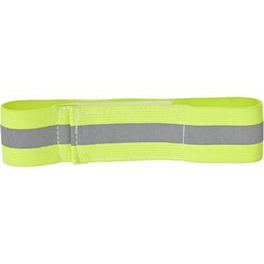 Mutual 14509 Reflective Elastic Armband with Velcro Closure, 15" Length x 1-1/2" Width, Lime