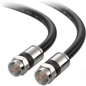 Cable Matters 3-Pack RG6 Cable CL2 in-Wall Rated (CM) Quad Shielded Coaxial Cable 3 ft, RG6 Coax Cable Cord for TV, Digital Router, Satellite Receiver and More, in Black