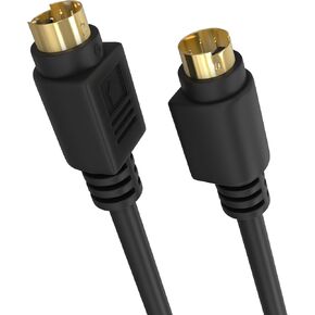 Cmple - S-Video & 2-RCA Audio Cables Combo 4 Pin SVideo Male Cord, Gold Plated - 75 Feet