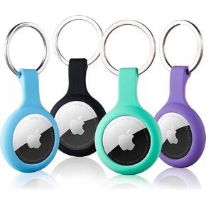 ThingsBag Airtags 4 Pack حامل سلسلة المفاتيح، سيليكون GPS حالة حلقة رئيسية لعلامات الهواء-4، ملحقات سلسلة المفاتيح لمتعقب مكتشف العناصر Apple، غطاء Itag للحيوانات الأليفة والقطط، حامل سلسلة مفاتيح Airtag مقاوم للماء in Kuwait