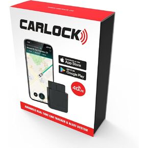 CARLOCK Anti Theft Car Device - Real Time 4G Car Tracker & Car Alarm System. Comes with Device & Phone App. Tracks Your Car in Real Time & Notifies You Immediately of Suspicious Behavior.OBD Plug&Play