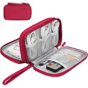 Skycase Electronic Organizer Travel Case - Waterproof Travel Cord Organizer Pouches for Organization, Cable Organizer, All-in-One Double Layers Storage Bag for Accessories, Charger, Cable, Pink