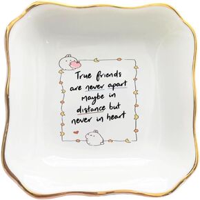 Ring Dish | Ring Trinket | Ring Holder with a meaningful message for Best Friend, Bestie, Unbiological Sister, Soul Sister, Colleague in Birthday, Wedding, Christmas, Graduation Day