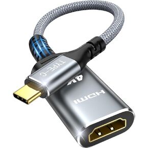 Highwings USB C to HDMI Adapter 4K@60Hz, [High Speed, Thunderbolt 3/4] USB Type C to HDMI Adapter Groundbreaking Performance, Compatible for iPhone 15 Pro/Max, MacBook Pro/Air, iPad, iMac and More