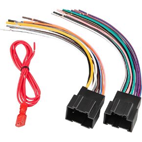 RED WOLF Car Aftermarket Radio Stereo Wiring Harness Adapter Connector Compatible with 2006-2013 Chevy GMC Express Savana Buick