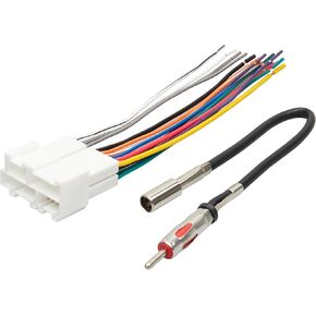 RED WOLF Radio Wiring Harness with Antenna Adapter Plug for 1989-2002 Chevy GMC Buick Cadillac Aftermarket Stereo Install Connector Kit