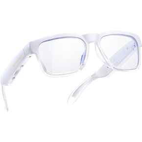 OhO Smart Glasses,Safety Glasses with Bluetooth Speaker,Indoor/Outdoor UV Protection and Voice Control,Unisex(Blue Light Lens)