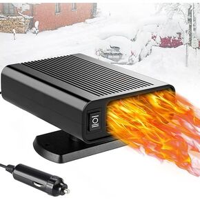 Portable Car Heater Fan 12v Modes 150w Windshield Defroster Automobile Heater Warmer Vehicle Demister Fast 2 in 1 Heating Cooling Dryer Auto 360-degree Rotation Heater Fan
