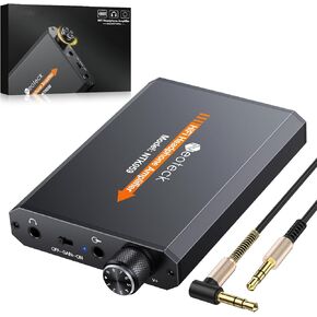 Neoteck Portable 3.5mm Headphone Amplifier Two-Stage Gain Switch, 16-150 Ohm, Aluminum Matte Surface