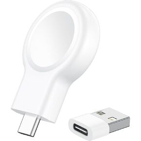 𝟐𝟎𝟐𝟒 𝐔𝐩𝐠𝐫𝐚𝐝𝐞 for Apple Watch Charger,Magnetic Portable iWatch Charger USB C&USB A Fast Wireless Charging Travel Watch Charger for iWatch Ultra2/Ultra/SE2/SE Series 10/9/8/7/6/5/4/3/2/1