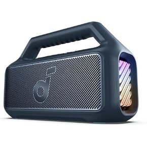 soundcore Boom 2 By Anker, Outdoor Speaker, 80W, Subwoofer, BassUp 2.0, 24H Playtime, IPX7 Waterproof, Floatable, RGB Lights, USB-C, Custom EQ, Bluetooth 5.3, Portable for Camping, Beach, and Backyard