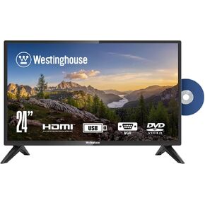 Westinghouse 24 Inch TV with DVD Player Built in, 720p HD LED Small Flat Screen TV DVD Combo with HDMI, USB, & Parental Controls, Non-Smart TV or Monitor for Home, Kitchen, or RV Camper