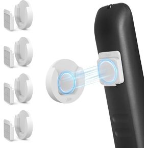 Magnetic Remote Control Holder Wall Mount, 4 Pack Upgrade Remote Control Organizers Storage Self-Adhesive TV Remote Control Caddy for Back of TV White