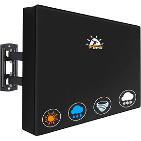 Outdoor TV Cover 50 Inch - 600D TV Cover Weatherproof & Waterproof for 48 to 50 Inch Outdoor TV, Heavy Duty TV Enclosure Protector for Outside Flat Screen TV (Size: 48"L x 6"D x 31"H)