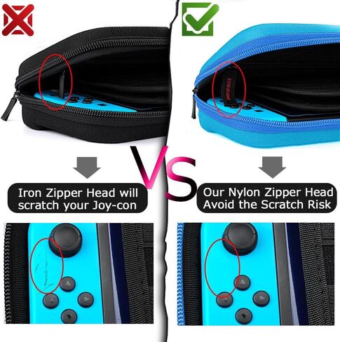 daydayup Switch Carrying Case Compatible with Nintendo Switch/Switch OLED, with 20 Games Cartridges Protective Hard Shell Travel Carrying Case Pouch for Console & Accessories in Saudi Arabia
