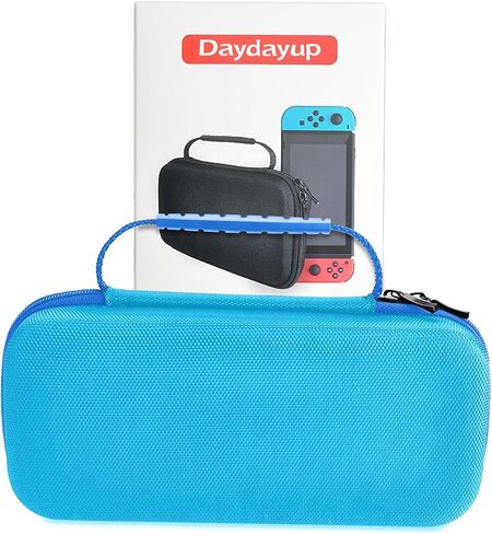 daydayup Switch Carrying Case Compatible with Nintendo Switch/Switch OLED, with 20 Games Cartridges Protective Hard Shell Travel Carrying Case Pouch for Console & Accessories in Saudi Arabia
