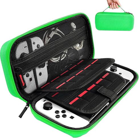 daydayup Switch Carrying Case Compatible with Nintendo Switch/Switch OLED, with 20 Games Cartridges Protective Hard Shell Travel Carrying Case Pouch for Console & Accessories in Saudi Arabia
