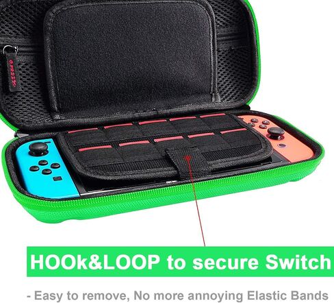 daydayup Switch Carrying Case Compatible with Nintendo Switch/Switch OLED, with 20 Games Cartridges Protective Hard Shell Travel Carrying Case Pouch for Console & Accessories in Saudi Arabia