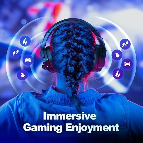 DEEBOX Gaming Headset for PC, PS5, PS4, Xbox, Gaming Headphone with Detachable Noise Canceling Mic, Wired Gaming Headsets 3.5mm for PC, Laptop, Mac & Nintendo NES Games in Saudi Arabia