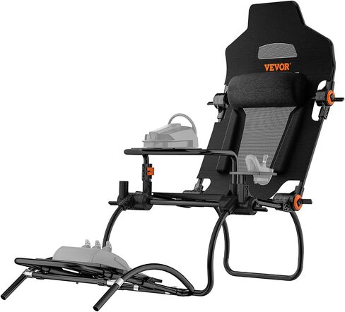 VEVOR Racing Wheel Stand, Racing Cockpit with Wheels for Logitech G923 G920 G29 & Thrustmaster T248P, Heavy Duty Steel Adjustable Cockpit, Max Load 330 LBS in Saudi Arabia