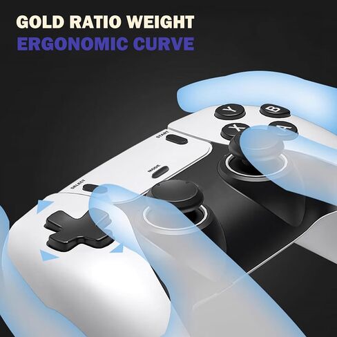 Retro Game Console with 20000 Games,Plug & Play Video Game Console TV Games,4K HDMI 64G 18 Emulators Classic Games, Dual Controllers for Kids Boys & Girls White in Saudi Arabia