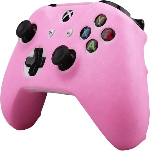RALAN Glitter Controller Skin for Xbox One, Anti-Slip Silicone Controller Cover Protector Compatible for Xbox 1 Wireless/Wired Gamepad Joystick with 4 Thumb Grips Caps and Black Pro Thumb Grip x 8 in Saudi Arabia