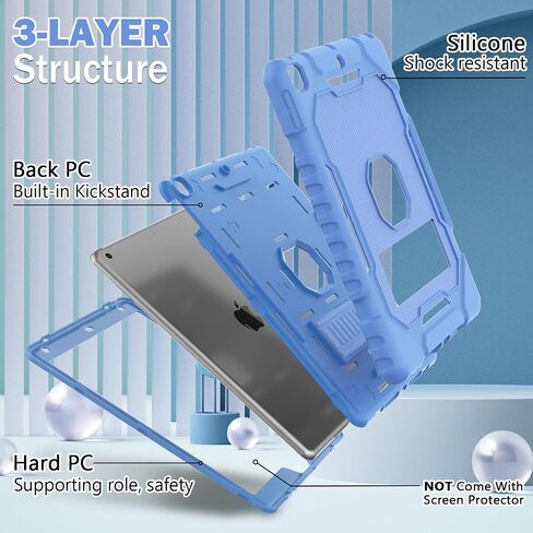 ZoneFoker Case for iPad 9th/8th/7th Generation 2021/2020/2019(10.2 inch), Heavy Duty Military Grade Shockproof Rugged Protective 10.2" Cover with Built-in Stand for iPad 9 8 7 Gen (Black+Green) in Saudi Arabia