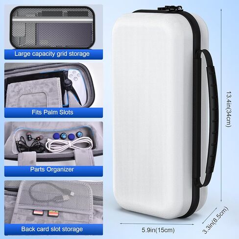 Accessories Bundle for PlayStation Portal, Portable Carrying Case for PS Portal, Magnetic Charging dock for PS5 Portal, Protective Case, 2 HD Screen Protectors, Wired Headphone, 4 Thumb Grips in Saudi Arabia