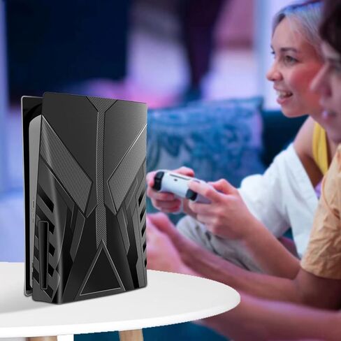 لوحات غطاء Mooroer PS5 لوحدة التحكم PS5، ولوحات وجه PS5 مع لوحات حماية ذات هيكل صلب لجهاز PS5، وغطاء لوحة وجه بديل مضاد للخدش ومقاوم للماء لإصدار قرص وحدة التحكم PlayStation 5، أسود in Kuwait