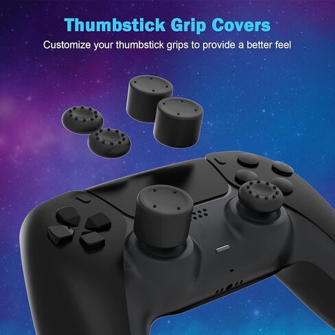 NexiGo PS5 Controller Charger with Thumb Grip Kit, Fast Charging AC Adapter, Dualsense Charging Station Dock for Dual Playstation 5 Controllers with LED Indicator, White in Kuwait