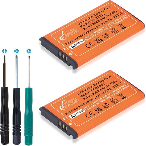 Pickle Power SPR-003 Battery, Upgraded 2000mAh Li-ion Battery Replacement for Nintendo 3DS XL, New 3DS XL, 3DS LL Game Console with Tool Kit in Kuwait