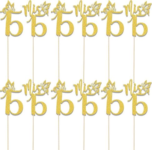 Mis 15 Centerpiece Sticks, Happy 15th Birthday Decorations, Hello 15, Cheers to 15 Years Old Birthday Anniversary Party Supplies 12 Pieces Rose Gold in Saudi Arabia