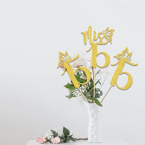 Mis 15 Centerpiece Sticks, Happy 15th Birthday Decorations, Hello 15, Cheers to 15 Years Old Birthday Anniversary Party Supplies 12 Pieces Rose Gold in Saudi Arabia