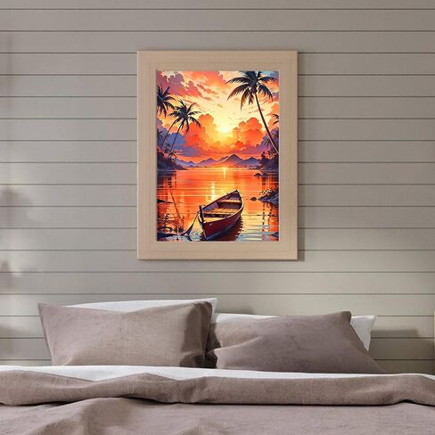 Auremi Landscape Diamond Art Painting Kits for Adults, 5D Sunset Diamond Painting Kits for Adults Beginners DIY Full Drill Diamond Dots Crystal Craft Kits for Home Wall Decor 11.8x15.7 inc in Saudi Arabia