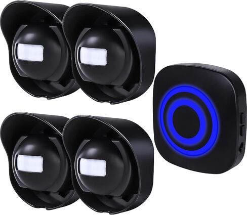 Motion Sensor Alarm,Wireless Driveway Alarm Indoor Home Security Business Detector Alert System -Monitor&Protect Property - 2 Receiver and 3 PIR Sensor-38 Chime Tunes in Saudi Arabia