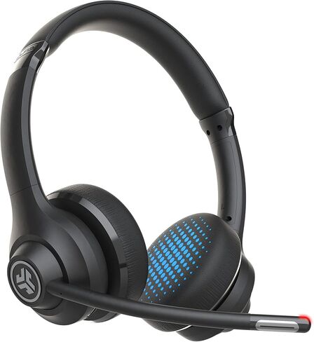 JLab Go Work Wireless Headsets with Microphone, 45+ Playtime PC Bluetooth Headset and Multipoint Connect to Laptop Computer and Mobile, Wired or Wireless Headphones (1 Pack) in Saudi Arabia