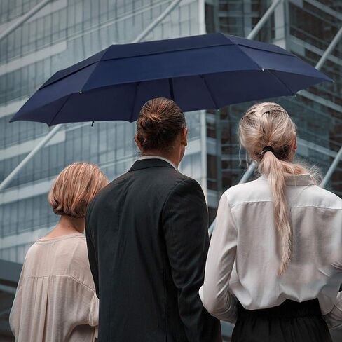Lejorain Big Windproof Umbrella for Rain - Automatic Large Travel Men Golf Umbrellas Double Layer Collapsible Portable Rain Umbrella Heavy Duty in Kuwait