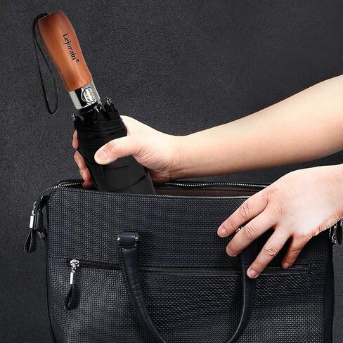 Lejorain Big Windproof Umbrella for Rain - Automatic Large Travel Men Golf Umbrellas Double Layer Collapsible Portable Rain Umbrella Heavy Duty in Kuwait