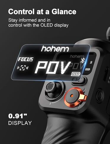 hohem iSteady M6 Kit Gimbal Stabilizer for Smartphone, 3-Axis Phone Gimbal with AI Tracking Sensor Magnetic Fill Light, Gimbal Stabilizer for iPhone & Android, Phone Stabilizer for Video Recording in Kuwait