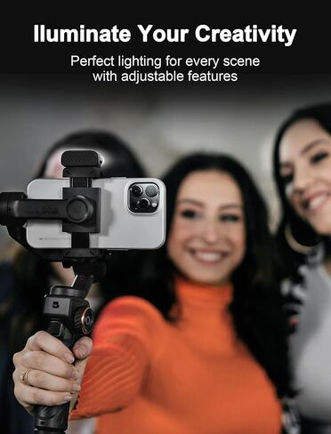 hohem iSteady M6 Kit Gimbal Stabilizer for Smartphone, 3-Axis Phone Gimbal with AI Tracking Sensor Magnetic Fill Light, Gimbal Stabilizer for iPhone & Android, Phone Stabilizer for Video Recording in Kuwait