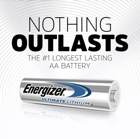 Energizer AA Lithium Batteries, World's Longest Lasting Double A Battery, Ultimate Lithium (8 Battery Count) in Saudi Arabia