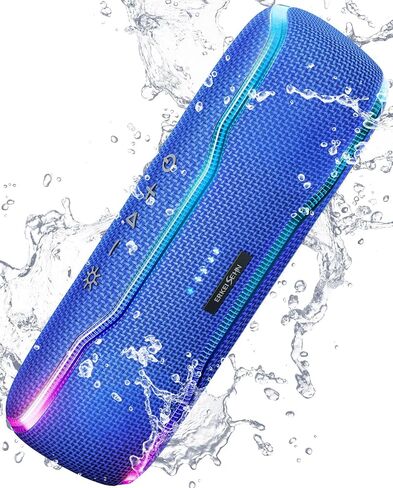 Portable Bluetooth Speaker, IPX7 Waterproof Wireless Speaker with Colorful Flashing Lights, 25W Super Bass 24H Playtime, 100ft Range, TWS Pairing for Outdoor, Home, Party, Beach, Travel in Saudi Arabia