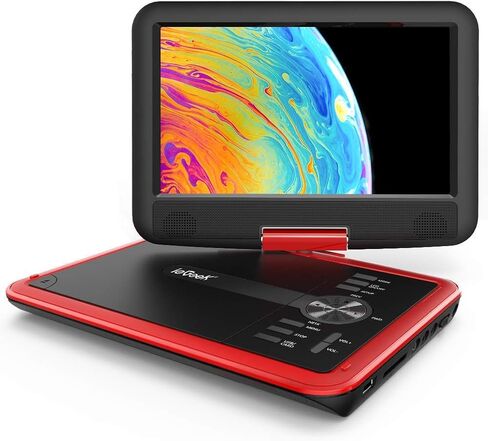 ieGeek 11.5" Portable DVD Player with SD Card/USB Port, 5 Hour Rechargeable Battery, 9.5" Eye-Protective Screen, Support AV-in/Out, Region Free - Purple in Saudi Arabia