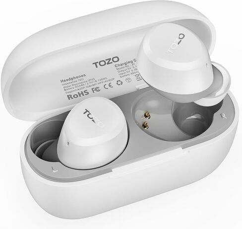TOZO A1 Wireless Earbuds Bluetooth 5.3 Light-Weight in Ear IPX5 Waterproof Headphones 2 Mic for AI Calls, Immersive Premium Sound Bass Headset with Charging Case, 32 Presets EQ Customization via App in Kuwait