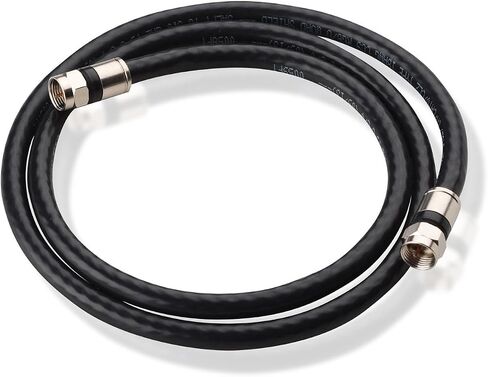 Cable Matters 3-Pack RG6 Cable CL2 in-Wall Rated (CM) Quad Shielded Coaxial Cable 3 ft, RG6 Coax Cable Cord for TV, Digital Router, Satellite Receiver and More, in Black in Saudi Arabia