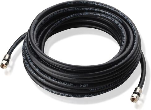Cable Matters 3-Pack RG6 Cable CL2 in-Wall Rated (CM) Quad Shielded Coaxial Cable 3 ft, RG6 Coax Cable Cord for TV, Digital Router, Satellite Receiver and More, in Black in Saudi Arabia