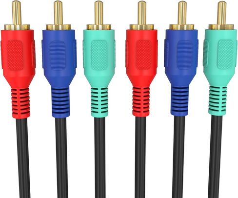 Cmple - كابل فيديو مكون من 3-RCA ذكر إلى 3RCA ذكر RGB للتلفزيون عالي الدقة - 3 أقدام in Saudi Arabia