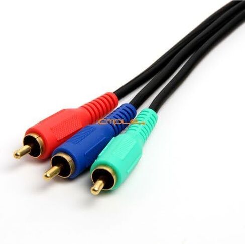 Cmple - 3-RCA Male to 3RCA Male RGB Component Video Cable For HDTV - 25 Feet in Kuwait