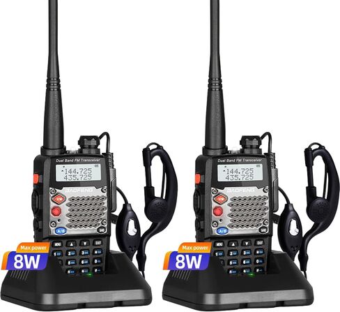 Baofeng UV-5R Two Way Radio Dual Band 144-148/420-450Mhz Walkie Talkie 1800mAh Li-ion Battery(Black) in Saudi Arabia